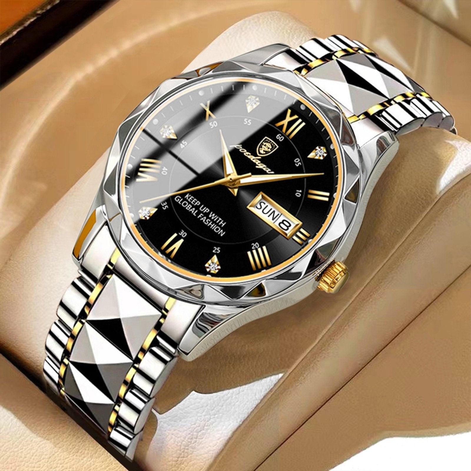 Luxurious Waterproof Men's Watch – Stylish Stainless Steel Timepiece with Accurate Quartz Movement