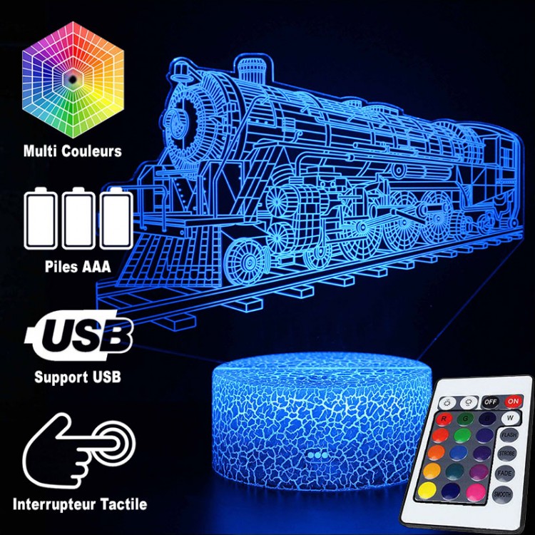 3D Lamp Locomotive Vintage