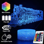 3D Lamp Locomotive Vintage