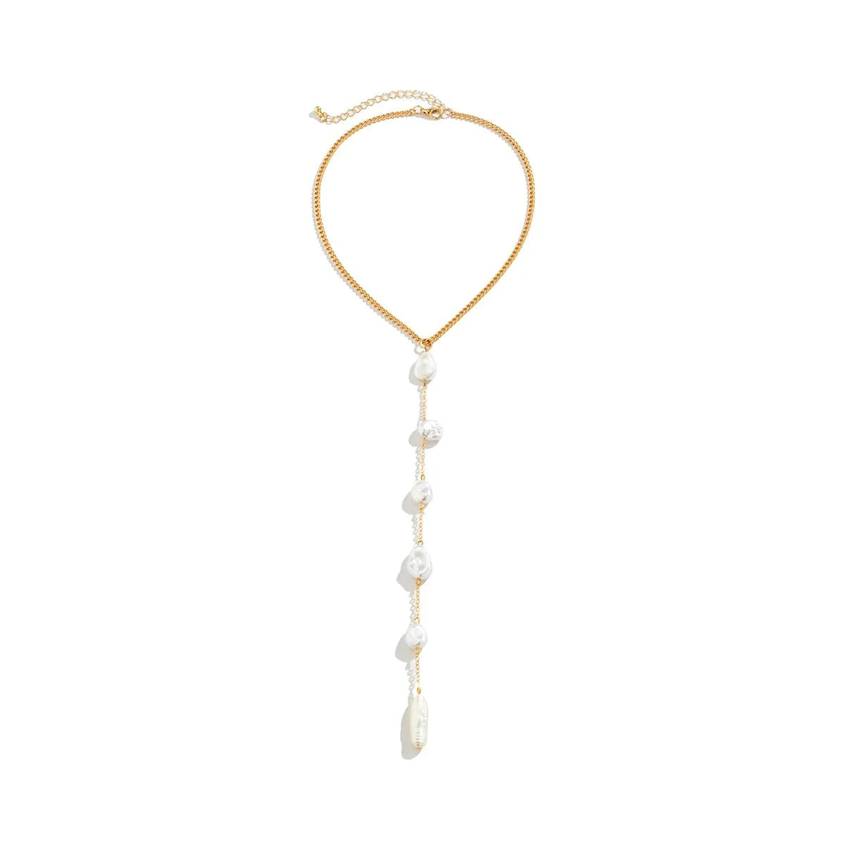 Long Pearl Drop Tassel Necklace