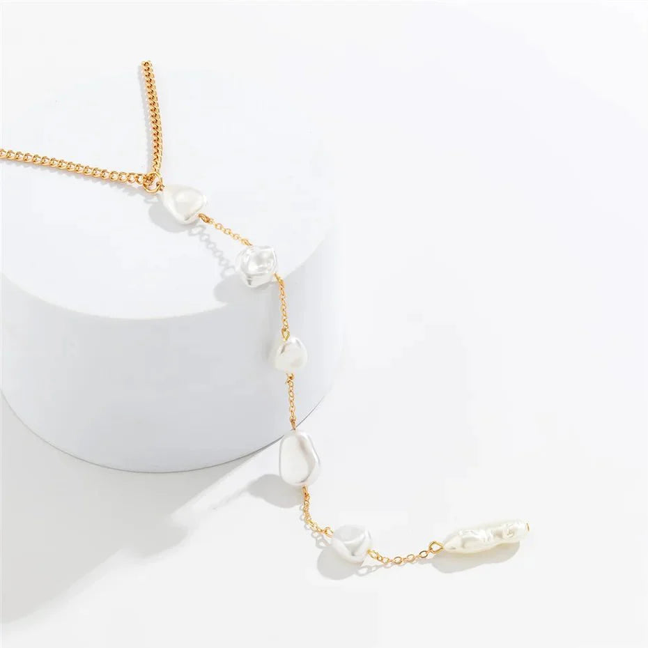 Long Pearl Drop Tassel Necklace