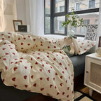 LoveLuxe Heart Motif Quilt Cover Set