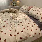 LoveLuxe Heart Motif Quilt Cover Set
