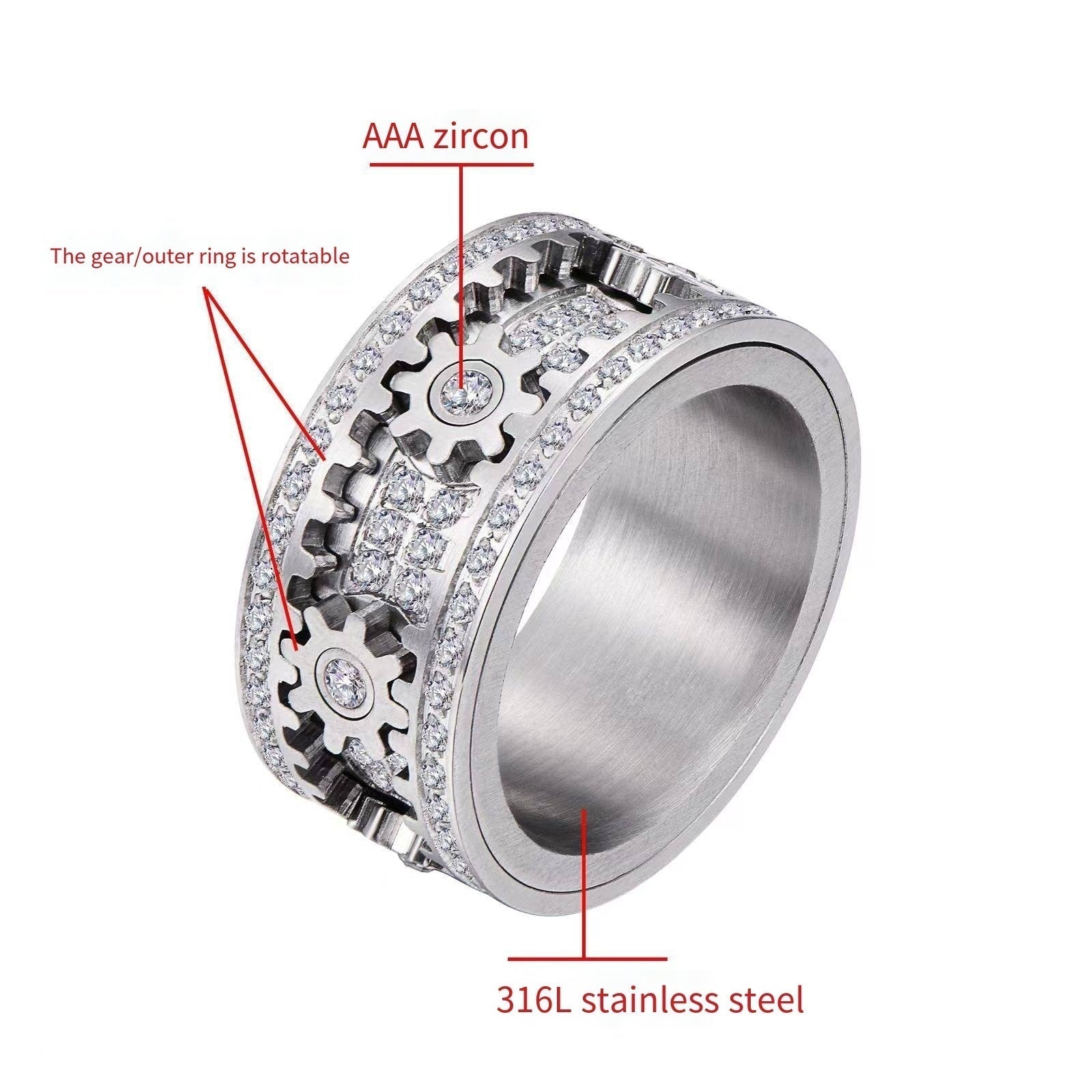 Lucky Turn Zircon Ring