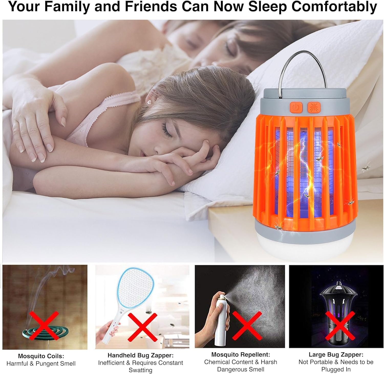 3-in-1 Electric Mosquito & Bug Zapper with UV Light & Fan for Indoor and Outdoor Insect Control