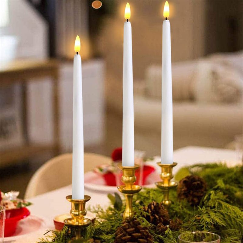 FLAMORA – LED Taper Candles with Remote & Timer
