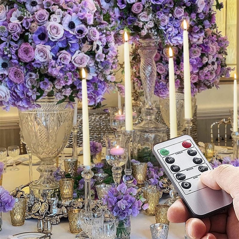 FLAMORA – LED Taper Candles with Remote & Timer