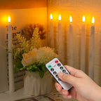 FLAMORA – LED Taper Candles with Remote & Timer