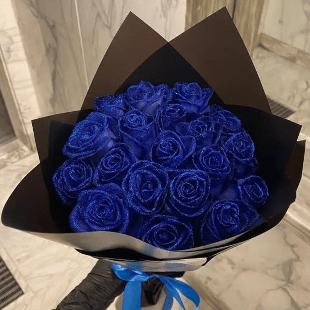 Fleurion Forever Bloom Rose | Real preserved glitter rose for romantic gifts and home decoration