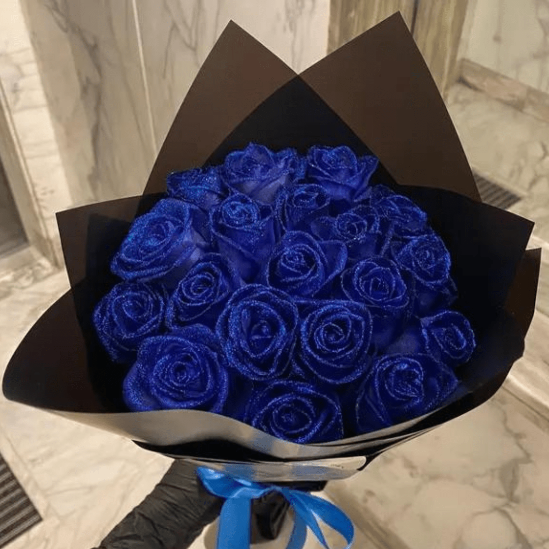 Fleurion Forever Bloom Rose | Real preserved glitter rose for romantic gifts and home decoration