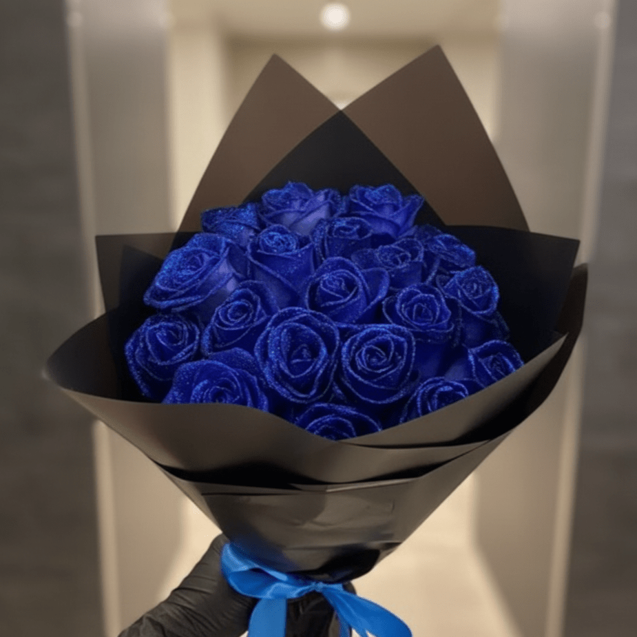 Fleurion Forever Bloom Rose | Real preserved glitter rose for romantic gifts and home decoration