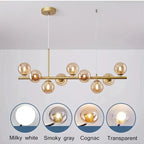 Modern elegance - Long chandeliers - Ambient lighting - Sophisticated design