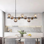 Modern elegance - Long chandeliers - Ambient lighting - Sophisticated design