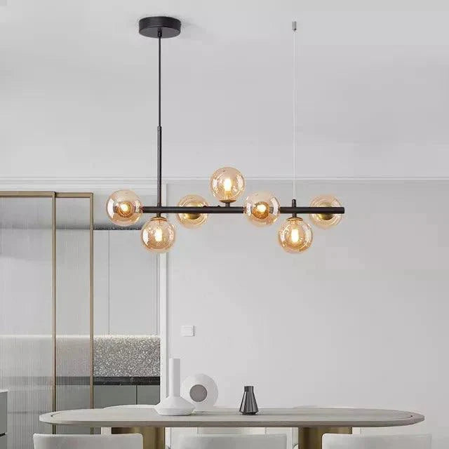 Modern elegance - Long chandeliers - Ambient lighting - Sophisticated design