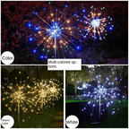 Elegant LED firework lights for outdoor areas, IP65, solar-powered lighting