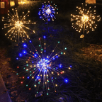 Elegant LED firework lights for outdoor areas, IP65, solar-powered lighting