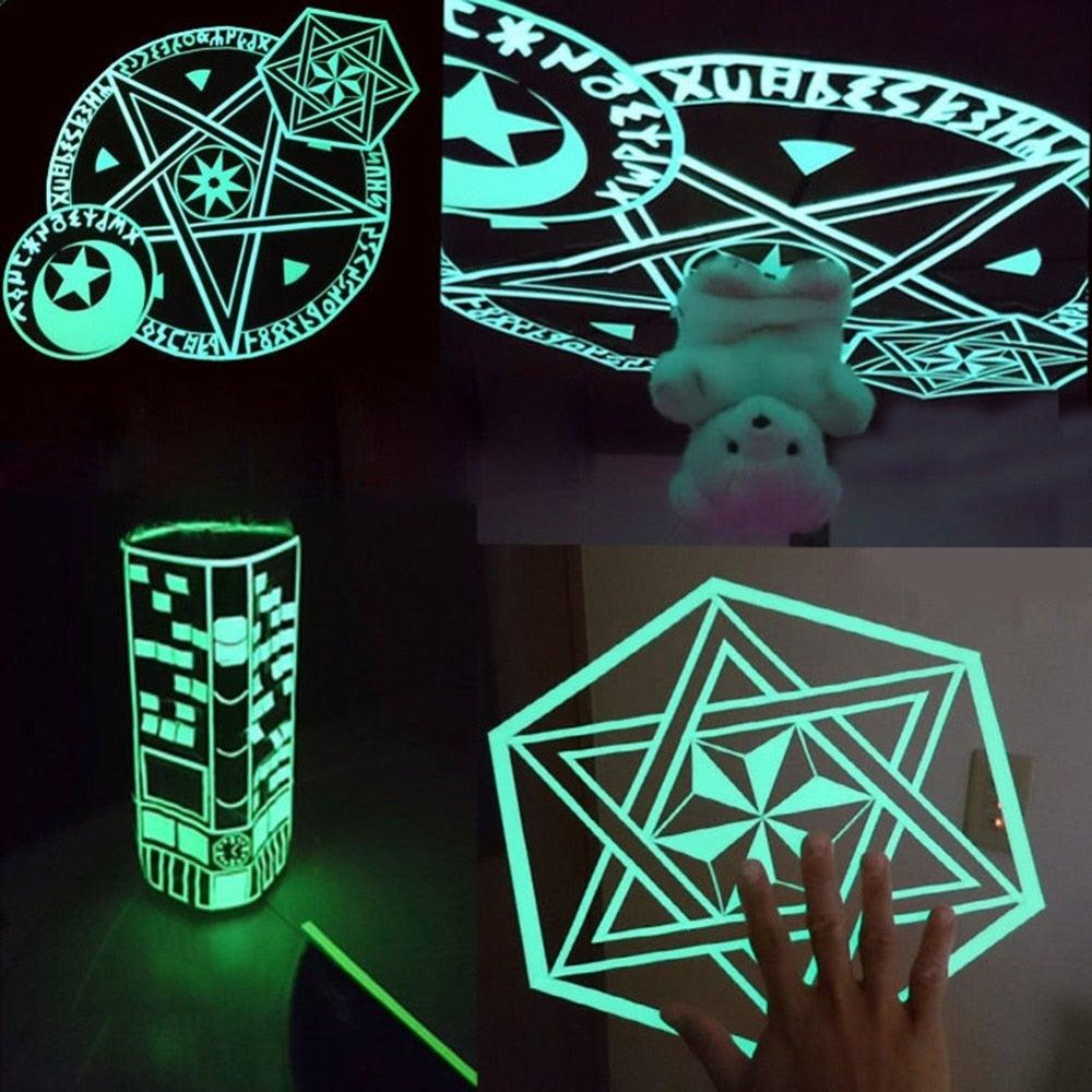Bright fluorescent night adhesive tape