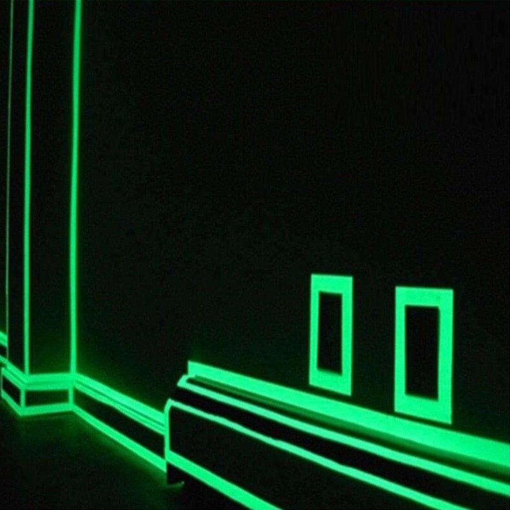 Bright fluorescent night adhesive tape