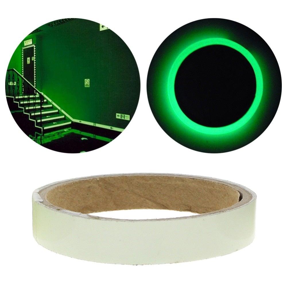 Bright fluorescent night adhesive tape