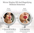 LUMIVIEW – Rechargeable LED Magnifying Mirror with Touch Control