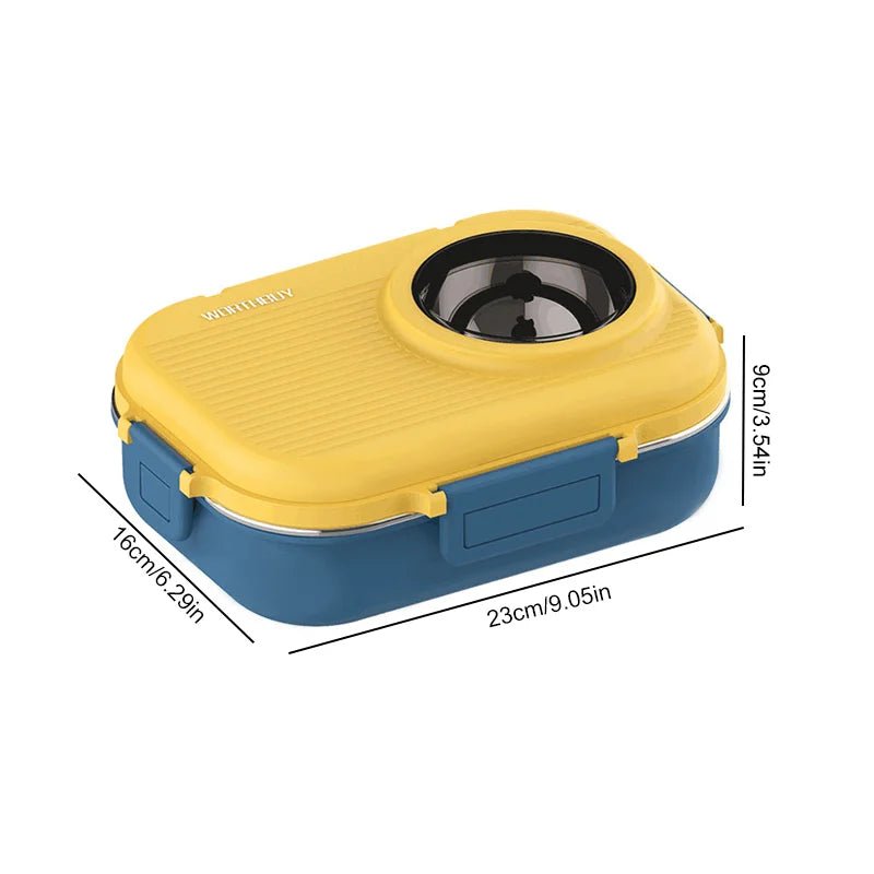 LUNCHMATE – Stainless Steel Lunch Box with 3 Compartments for Fresh & Organized Meals