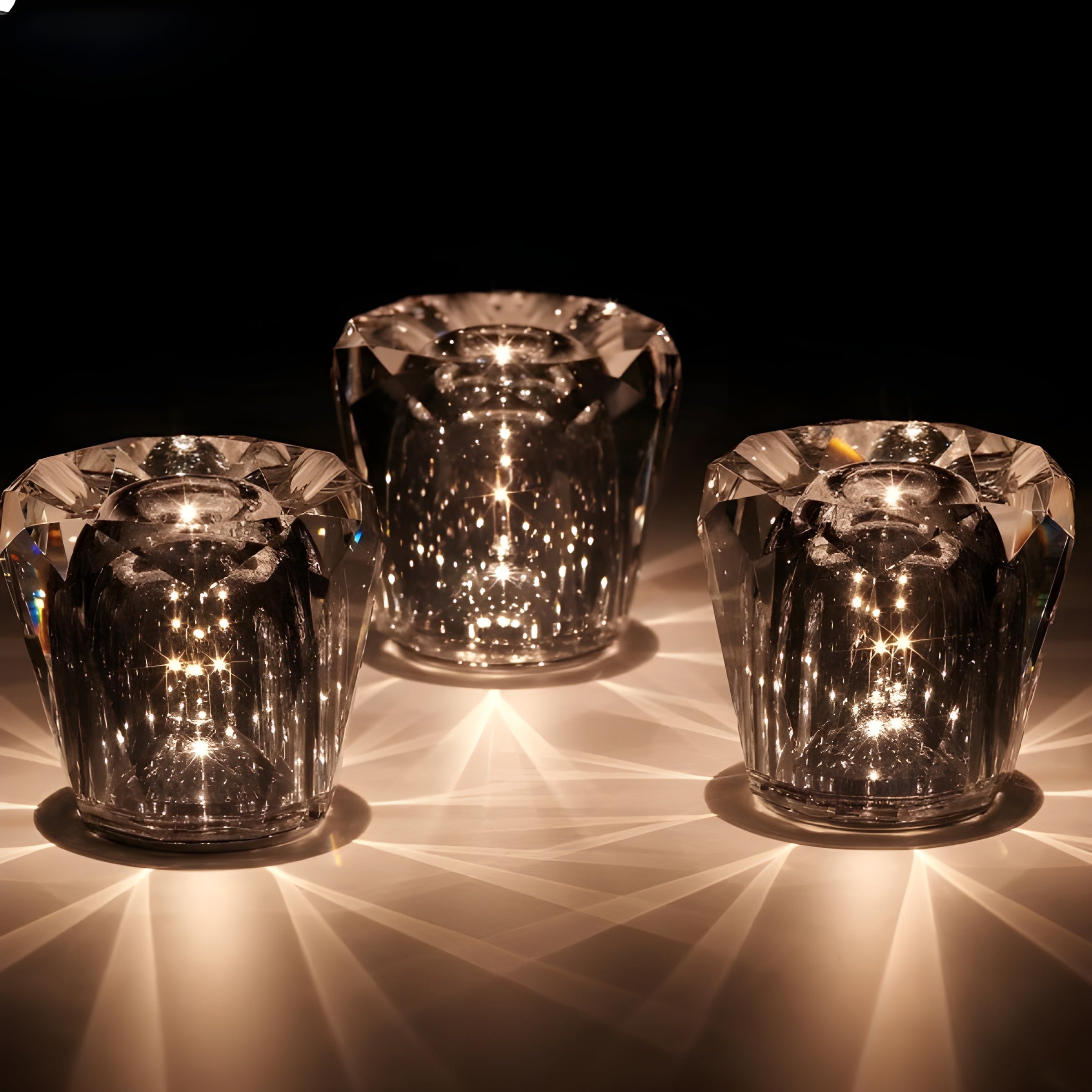 Luxe Rechargeable Diamond Crystal Table Lamp - Lumière Diamond