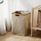 LuxeFold Hamper – Elegant Cotton-Linen Laundry Organizer