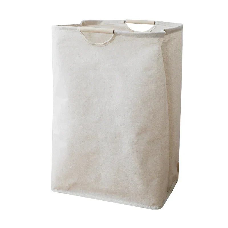 LuxeFold Hamper – Elegant Cotton-Linen Laundry Organizer