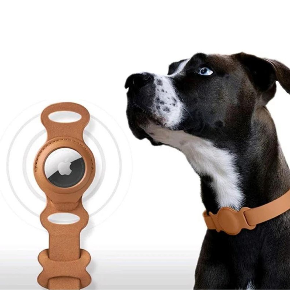 LuxeLeather - AirTag Dog Collar