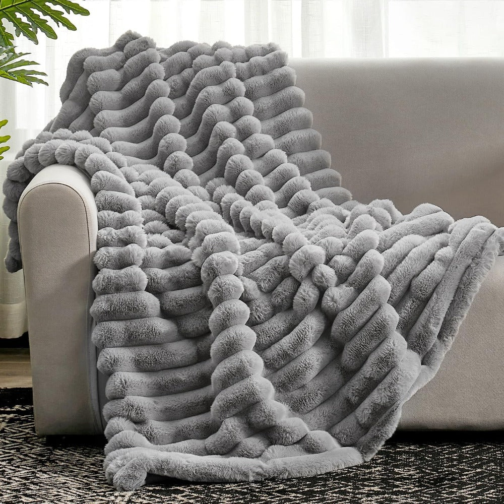 Plush Faux Fur Blanket Throw