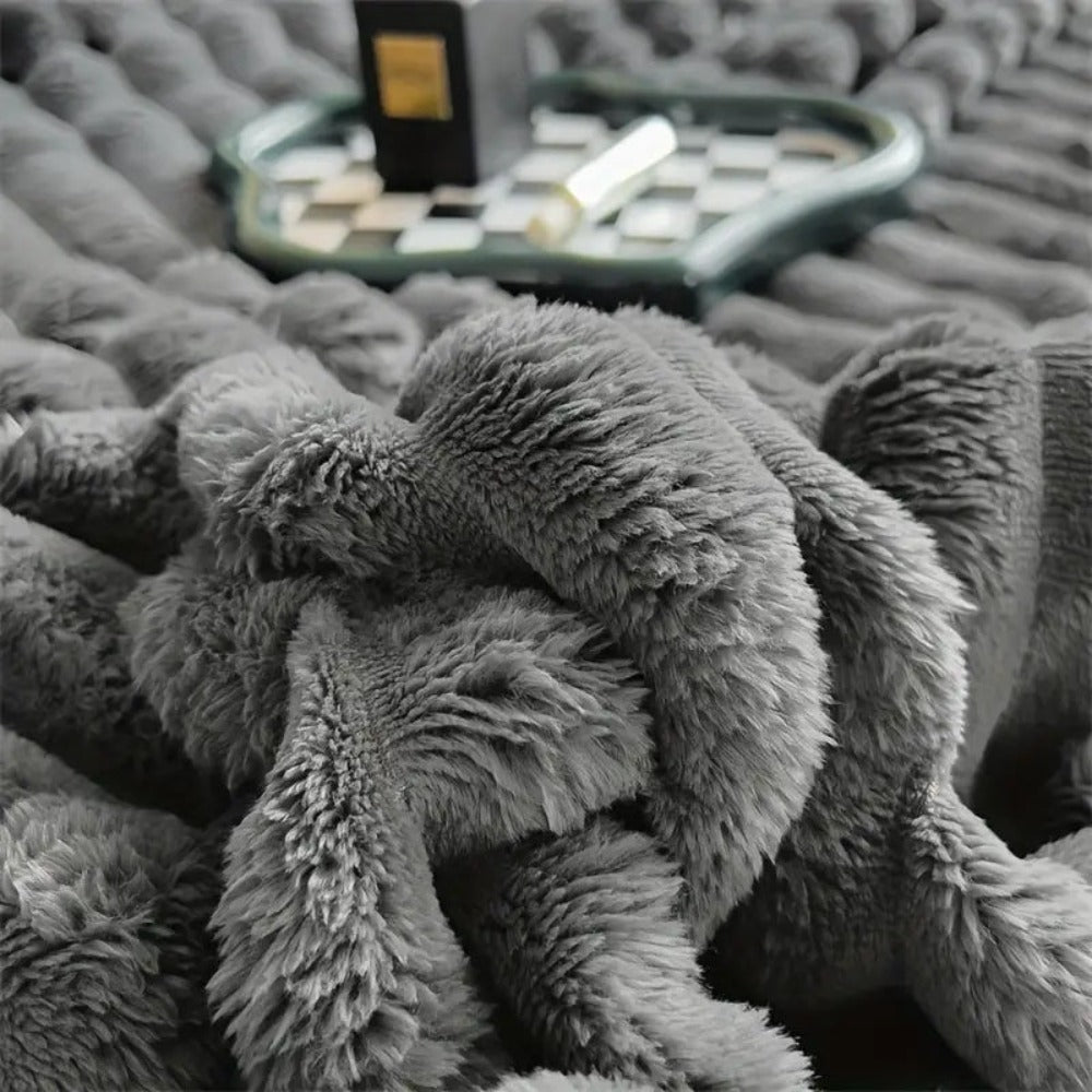 Plush Faux Fur Blanket Throw