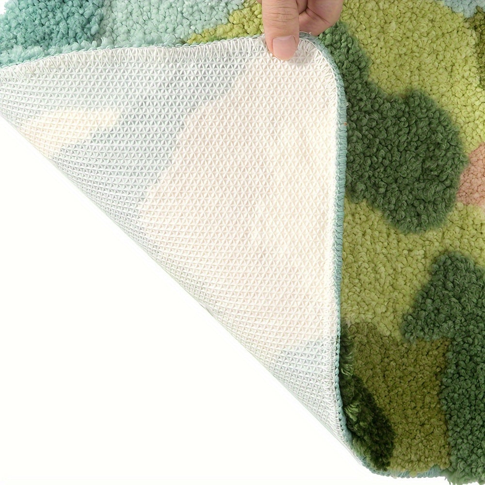 Velvaflor Bathroom Mat Flower Pattern | Extra Soft & Non-Slip | 45x70 cm | 2 cm Thick