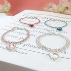 Luxury Cat | Luxury Crystal Cat Collar Heart Gemstone Pendant Reflective