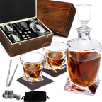 Luxury Crystal Whiskey Carafe and Glass Set - WhiskeyWave