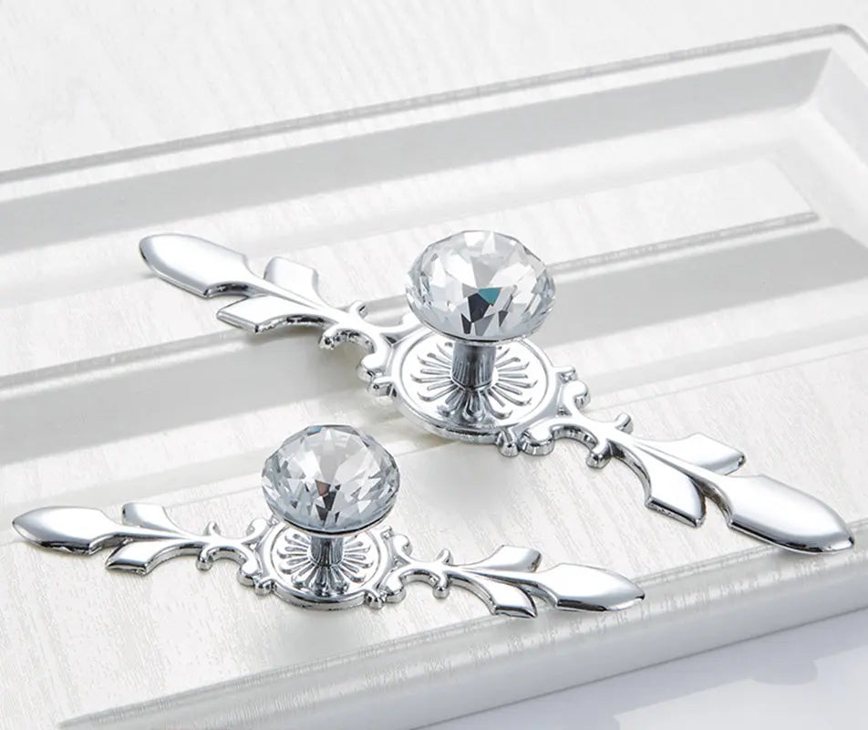 Luxury Diamond Crystal Cabinet Knobs and Handles Elegant Drawer Pulls