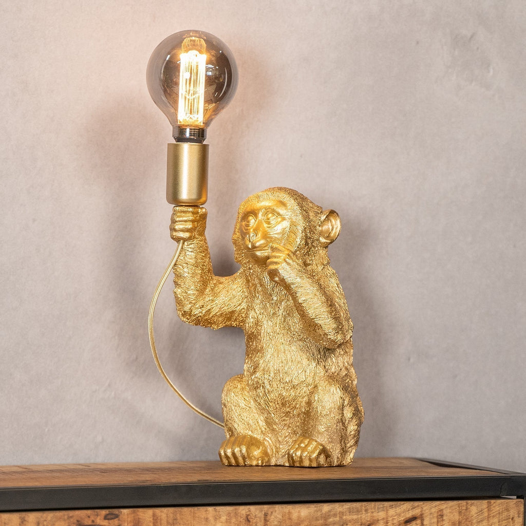 Luxury Gold Monkey Table Lamp - GoldenChimp
