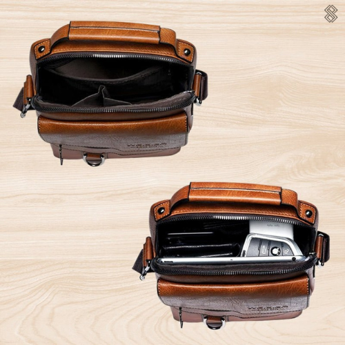 LeatherLux Elegant Leather Shoulder Bag | High-Quality Design | Practical & Stylish for Everyday & Office