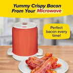 Microwave Bacon Cooker | Grease-Draining Rack & Splatter Dome | BPA-Free Dishwasher Safe