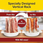 Microwave Bacon Cooker | Grease-Draining Rack & Splatter Dome | BPA-Free Dishwasher Safe