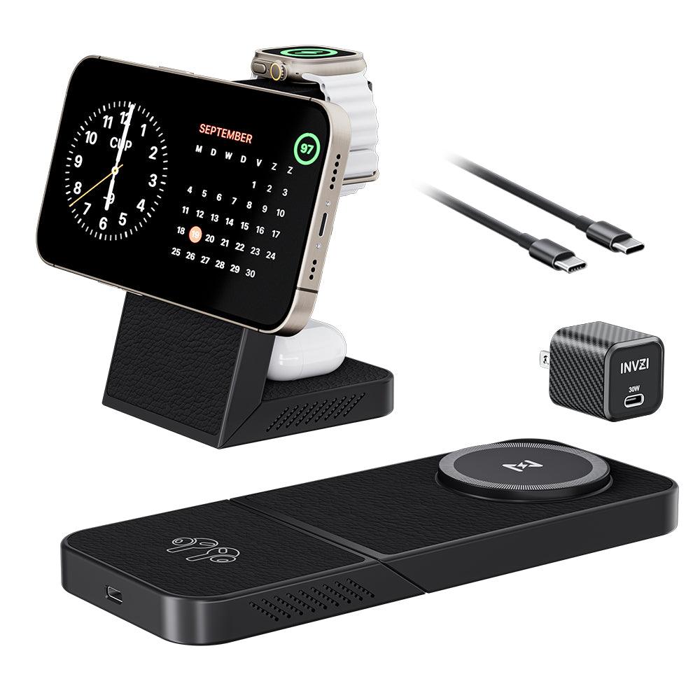 LuxCharge Elite Wireless Hub | 3-in-1 fast charging solution for seamless convenience