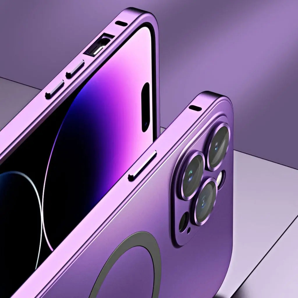 Phone Case Magnetic Metal MagSafe Compatible Cover