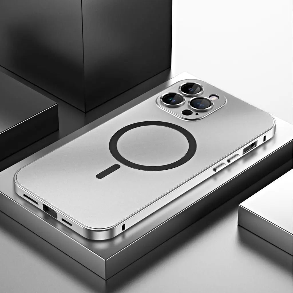 Phone Case Magnetic Metal MagSafe Compatible Cover