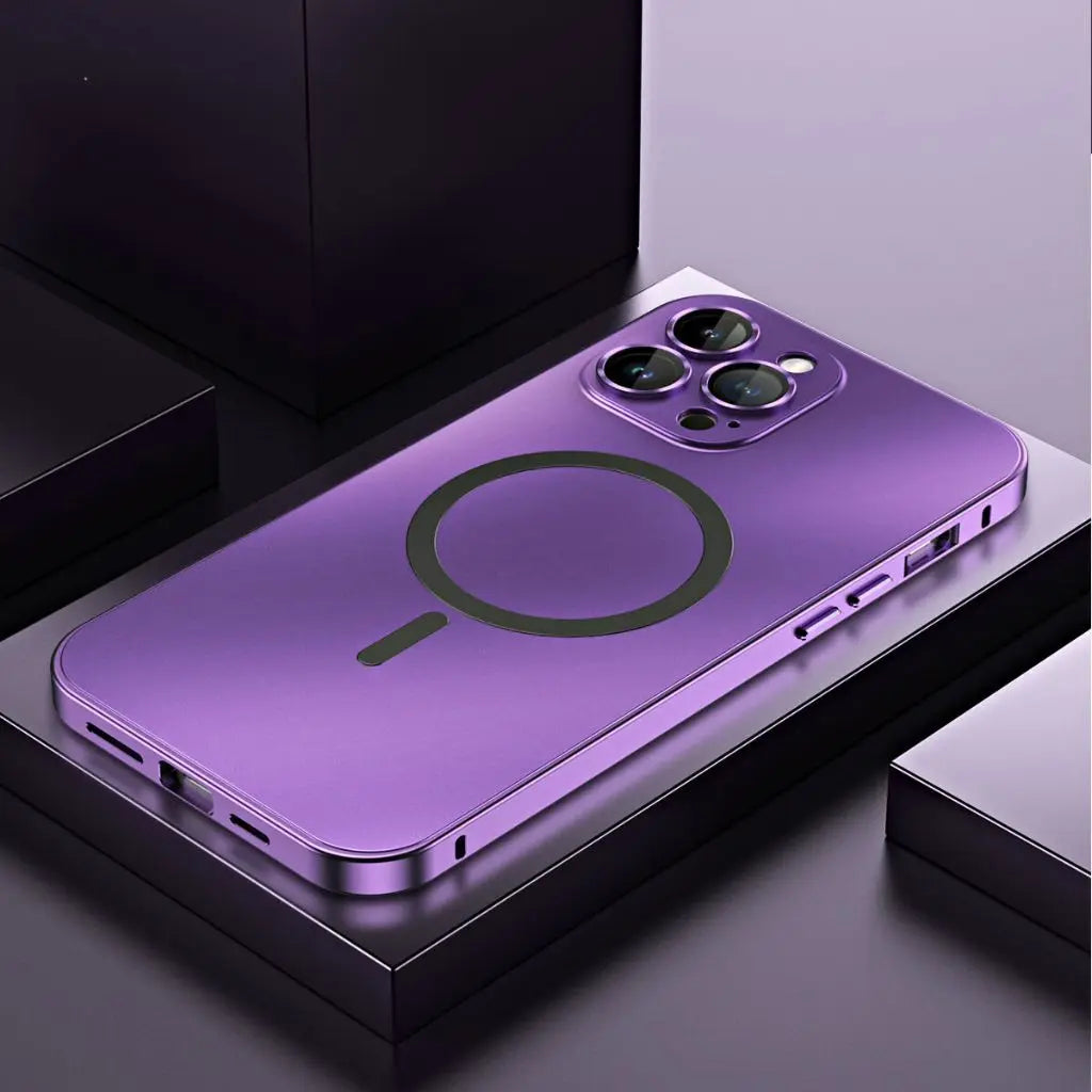 Phone Case Magnetic Metal MagSafe Compatible Cover