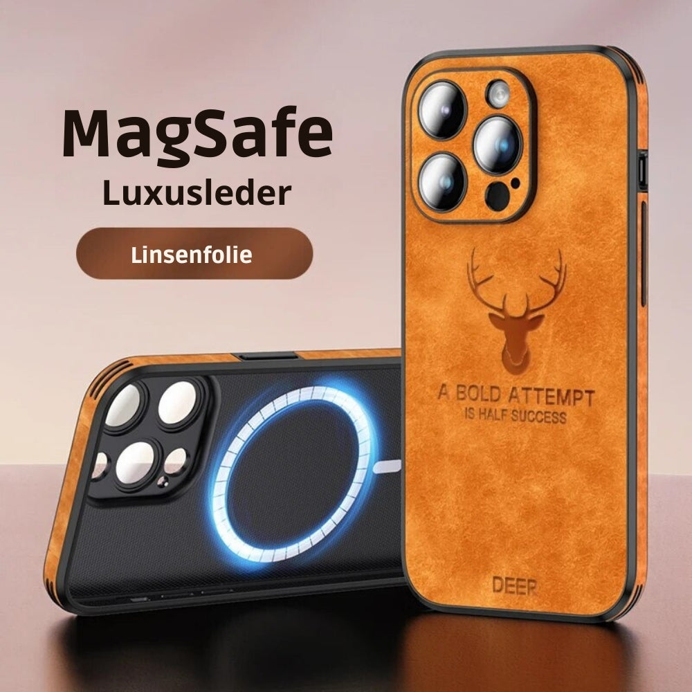 Deer - Luxury Leather iPhone Case with Stylish Design and Shockproof Protection