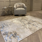 Elegance of marble rug Maia in shades of gray and silver!
