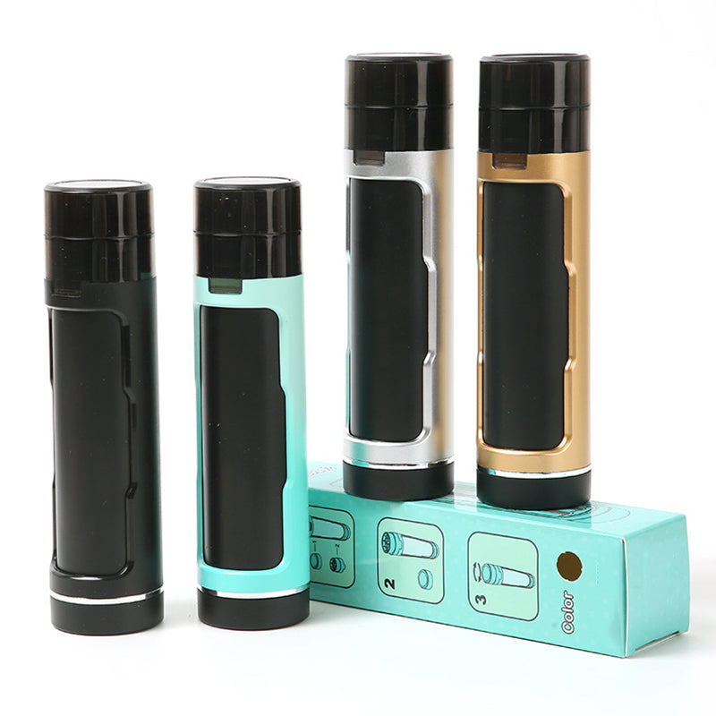 Portable manual plastic cigarette shredder with double pipe