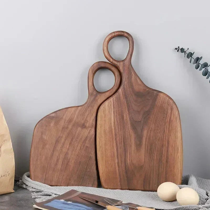 NutriCraft – Luxurious walnut cutting board with double-sided functionality for kitchen and presentation