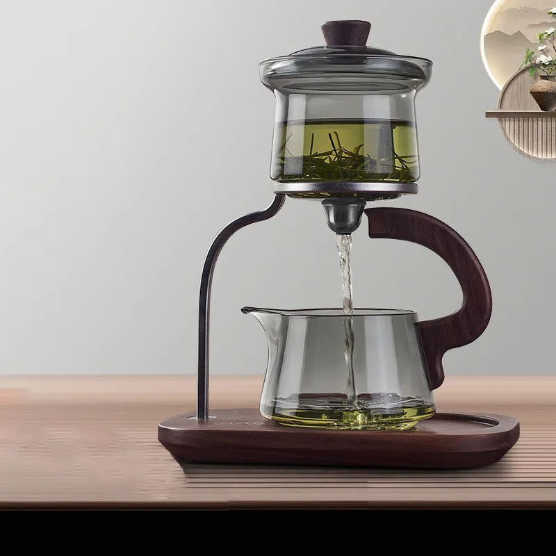 Walnut Signature One-Key Glass Tea Set
