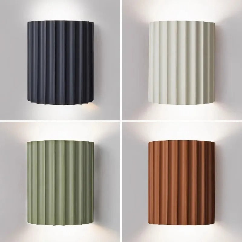 Minimalist Groove Wall Lamp | Resin, Up and Down