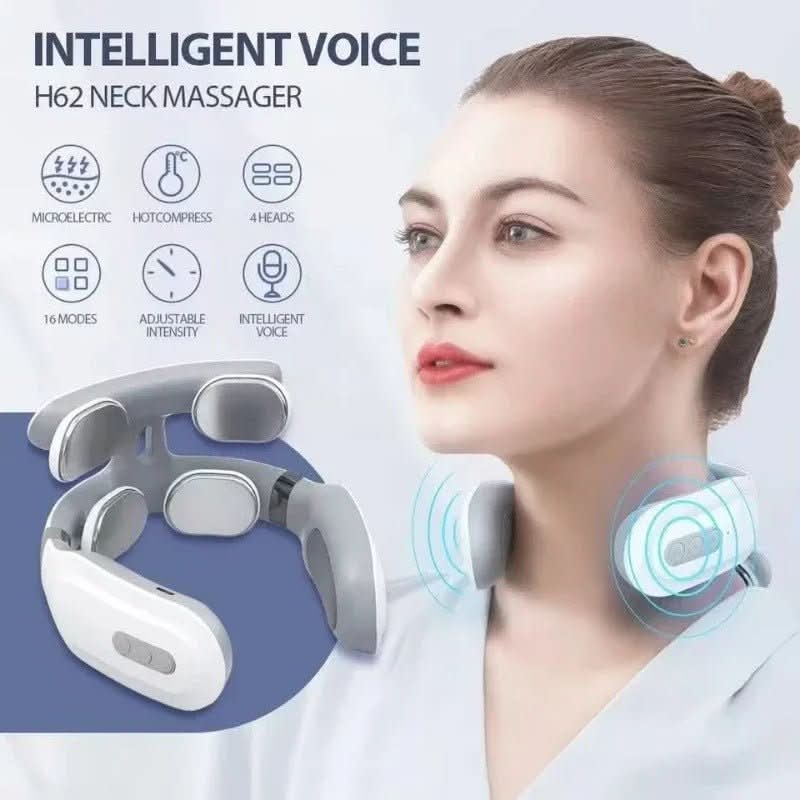4-in-1 neck massager with heat & vibration